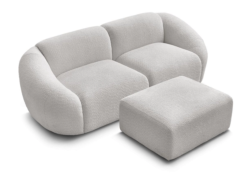 2er Sofa mit Hocker BOBOCHIC TINA