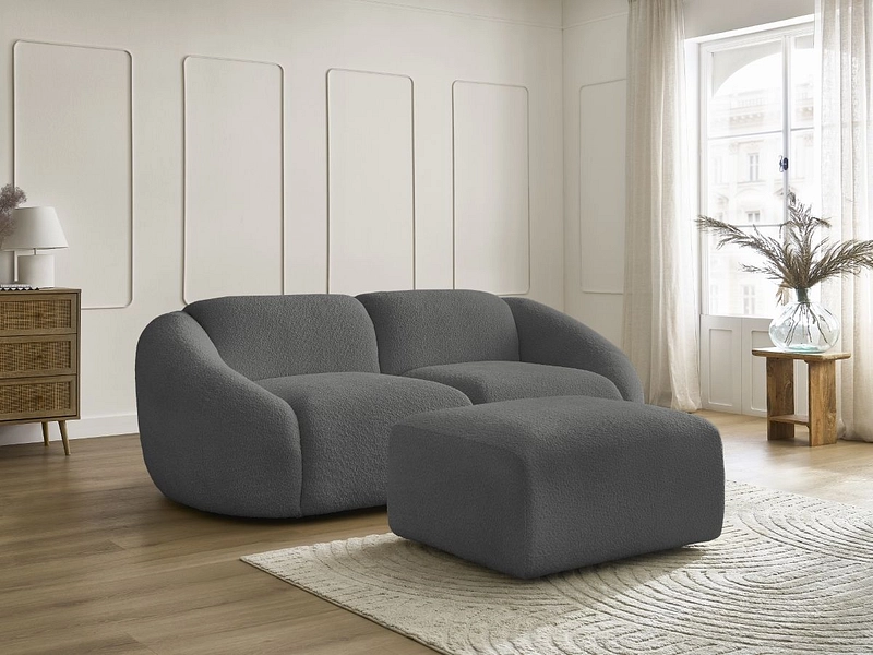 2er Sofa mit Hocker BOBOCHIC TINA