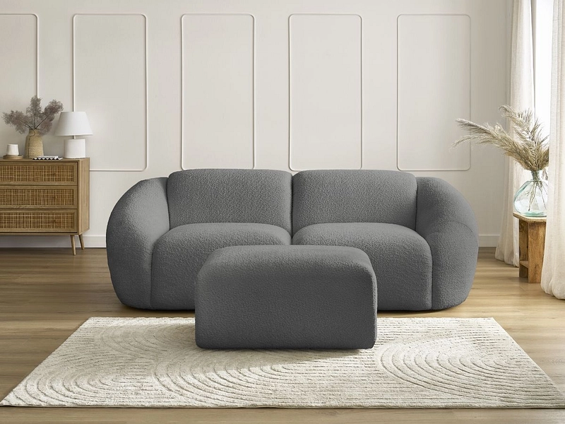 2er Sofa mit Hocker BOBOCHIC TINA