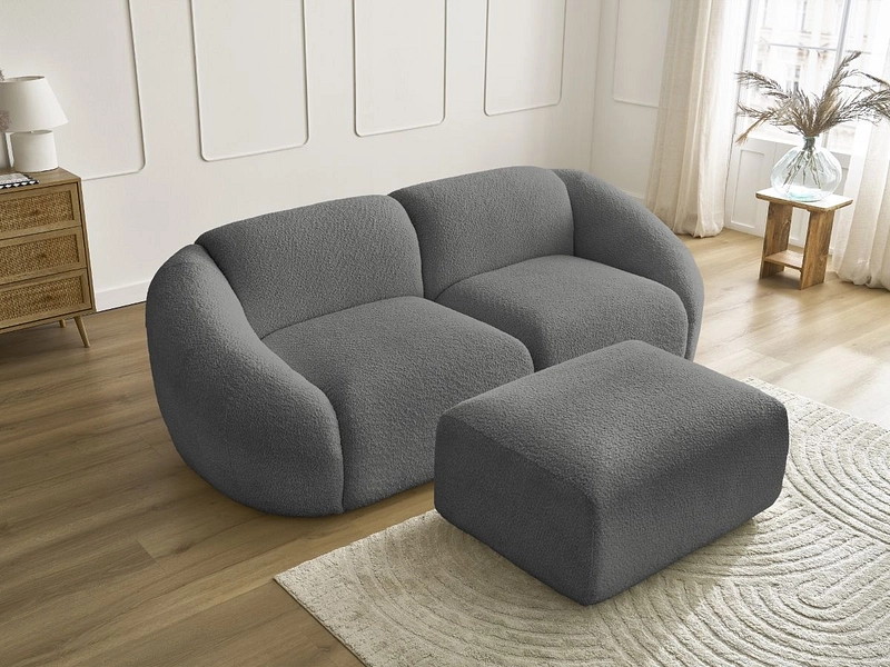 2er Sofa mit Hocker BOBOCHIC TINA
