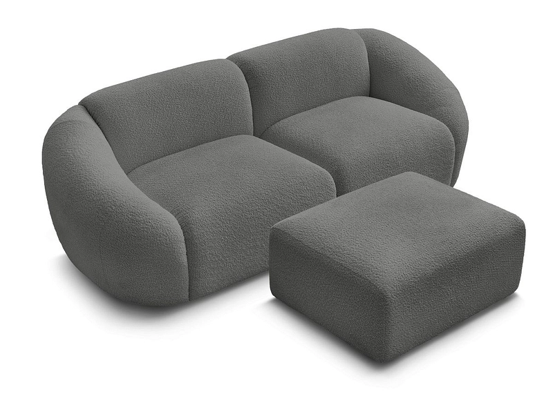 2er Sofa mit Hocker BOBOCHIC TINA