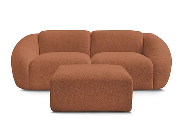 2er Sofa mit Hocker BOBOCHIC TINA