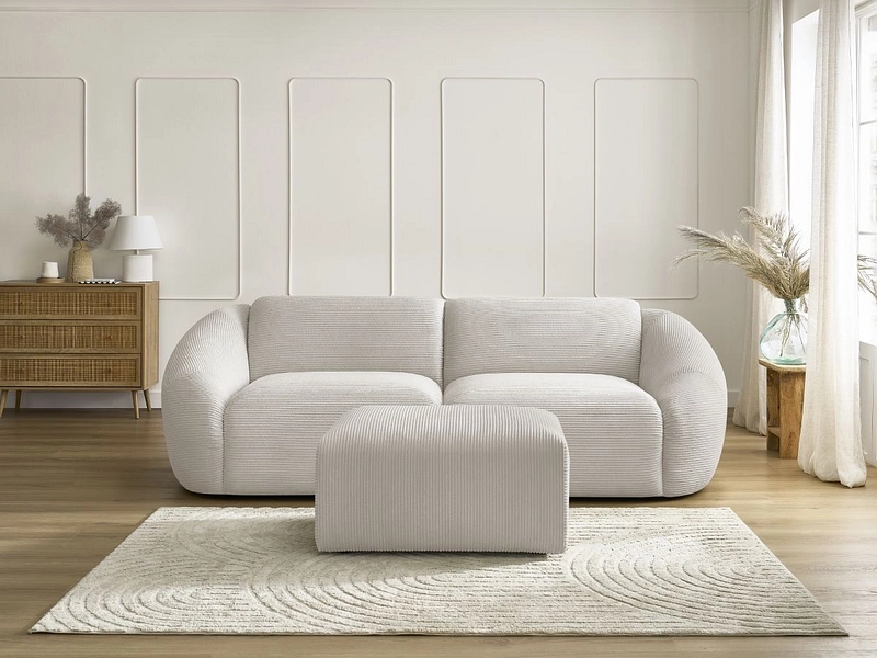 3er Sofa mit Hocker BOBOCHIC TINA