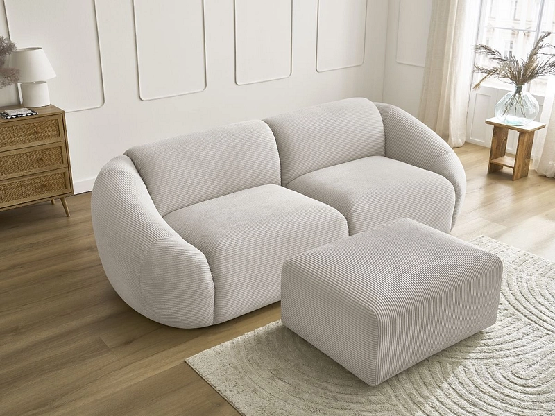 3er Sofa mit Hocker BOBOCHIC TINA