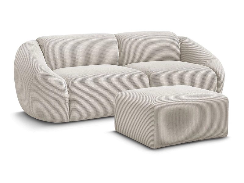 3er Sofa mit Hocker BOBOCHIC TINA
