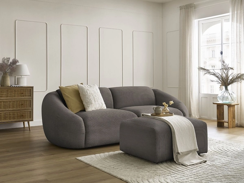 3er Sofa mit Hocker BOBOCHIC TINA
