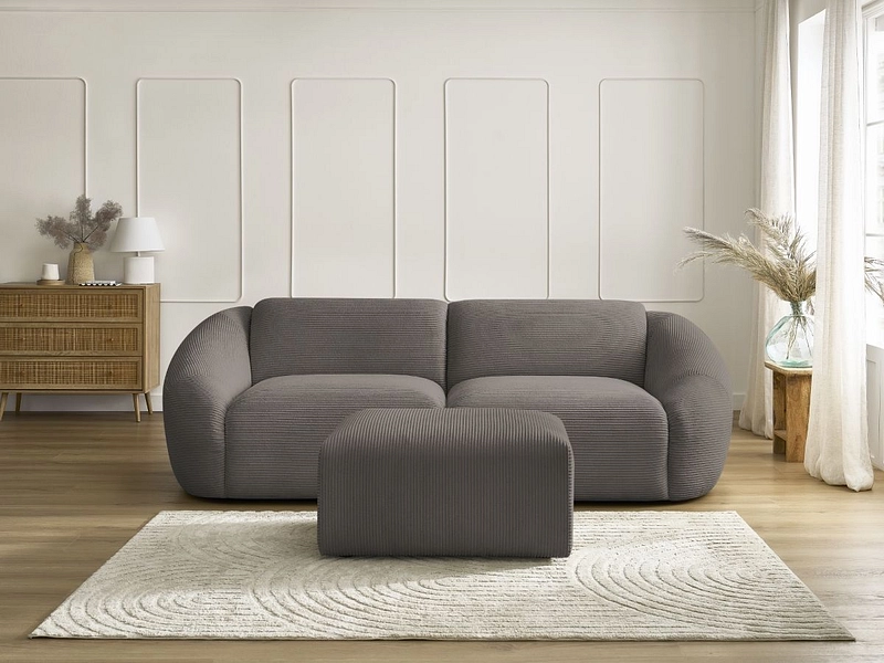 3er Sofa mit Hocker BOBOCHIC TINA