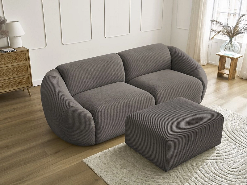 3er Sofa mit Hocker BOBOCHIC TINA