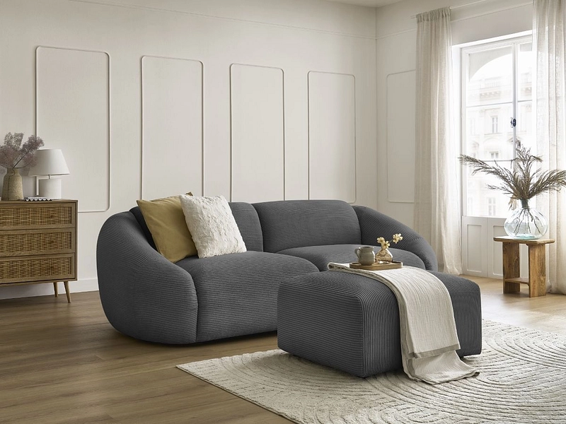 3er Sofa mit Hocker BOBOCHIC TINA
