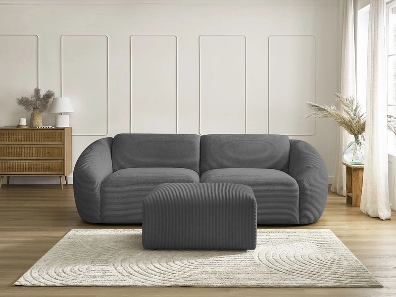 3er Sofa mit Hocker BOBOCHIC TINA