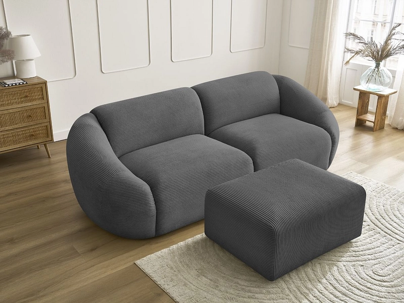3er Sofa mit Hocker BOBOCHIC TINA