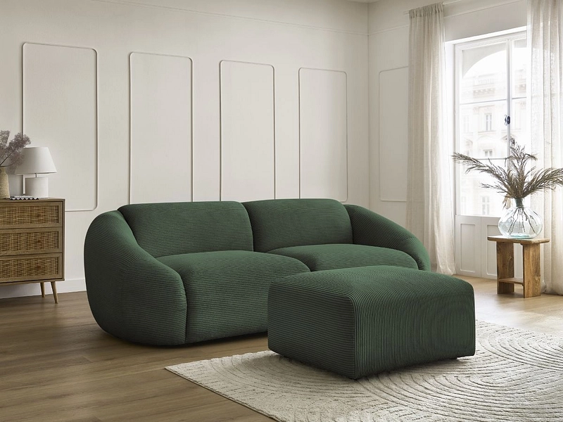 3er Sofa mit Hocker BOBOCHIC TINA