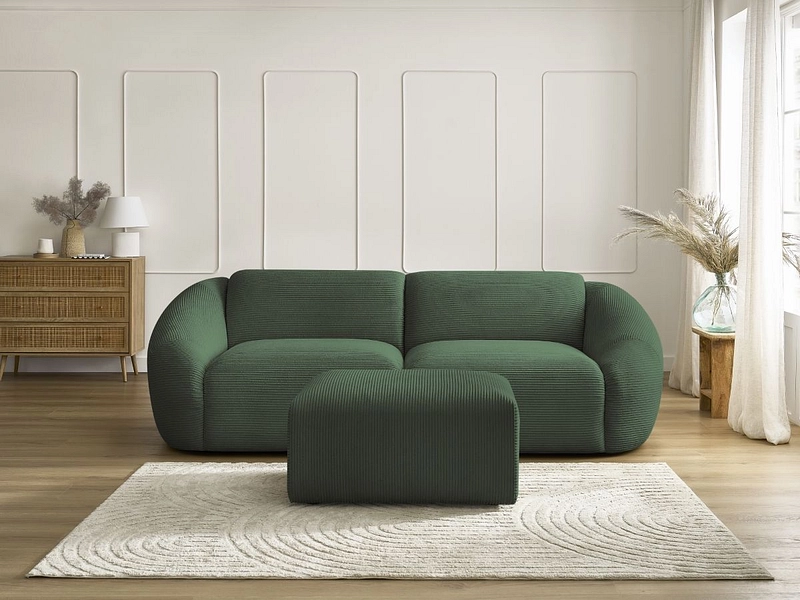 3er Sofa mit Hocker BOBOCHIC TINA