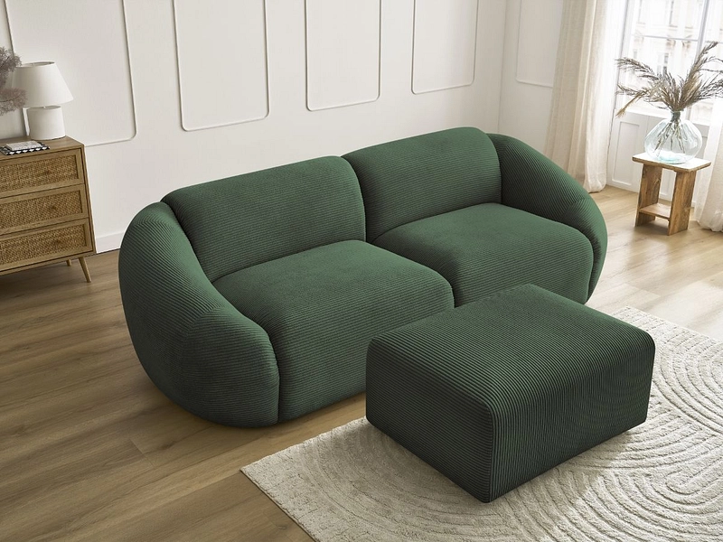 3er Sofa mit Hocker BOBOCHIC TINA