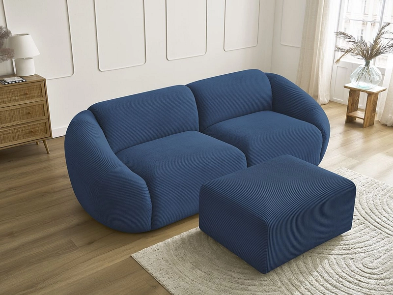3er Sofa mit Hocker BOBOCHIC TINA
