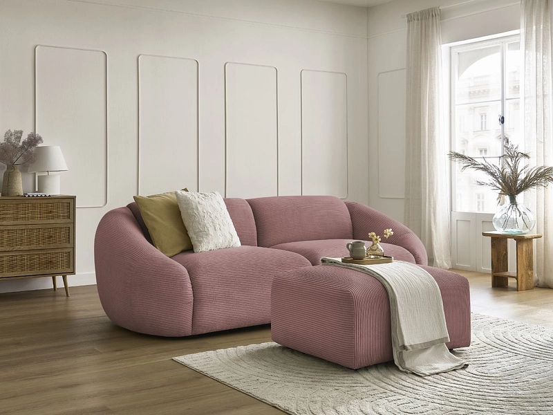 3er Sofa mit Hocker BOBOCHIC TINA