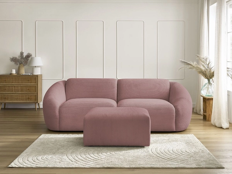 3er Sofa mit Hocker BOBOCHIC TINA