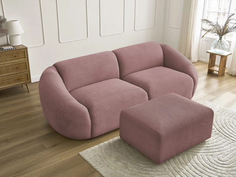 3er Sofa mit Hocker BOBOCHIC TINA