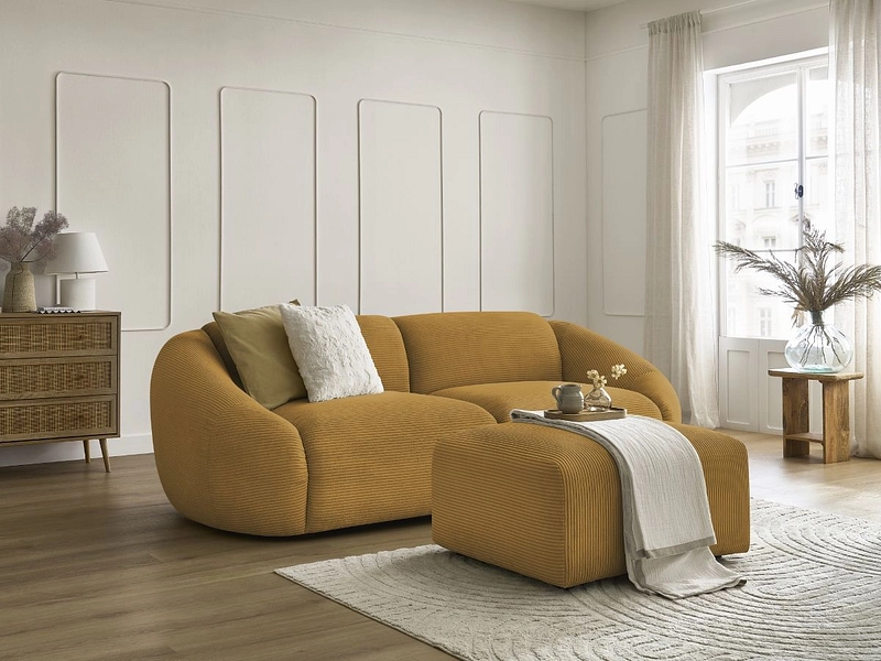 3er Sofa mit Hocker BOBOCHIC TINA