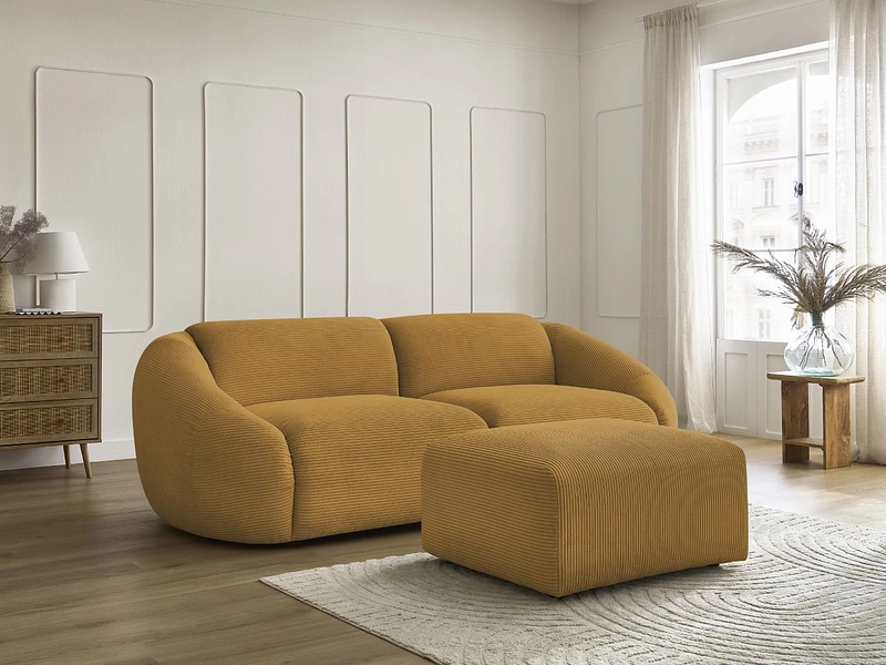 3er Sofa mit Hocker BOBOCHIC TINA