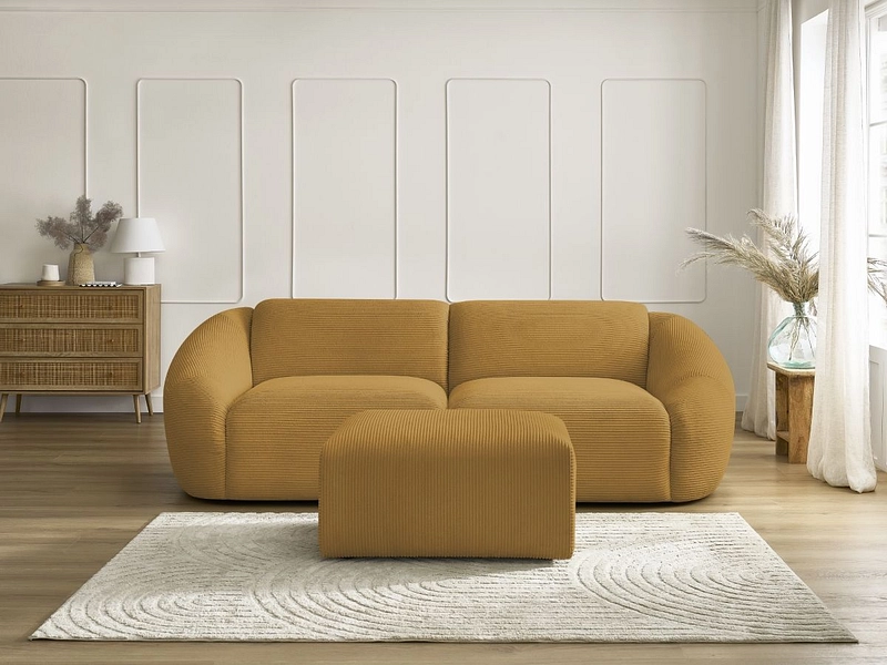 3er Sofa mit Hocker BOBOCHIC TINA
