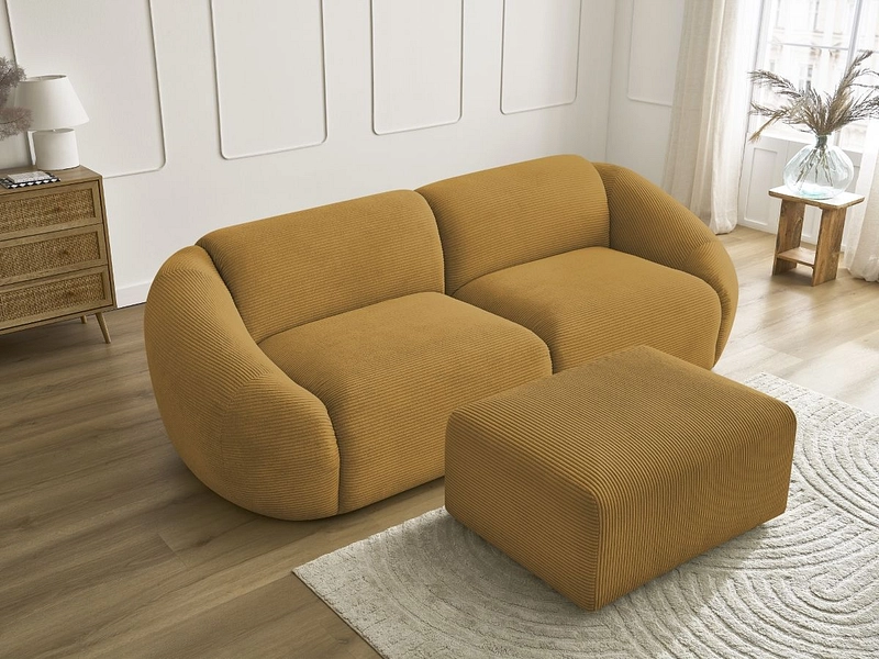 3er Sofa mit Hocker BOBOCHIC TINA