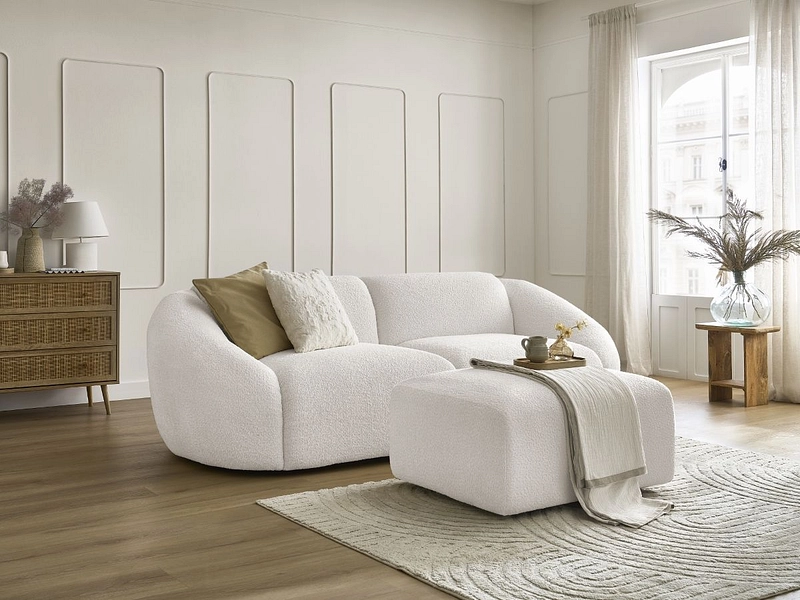 3er Sofa mit Hocker BOBOCHIC TINA