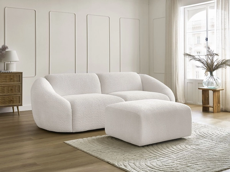 3er Sofa mit Hocker BOBOCHIC TINA