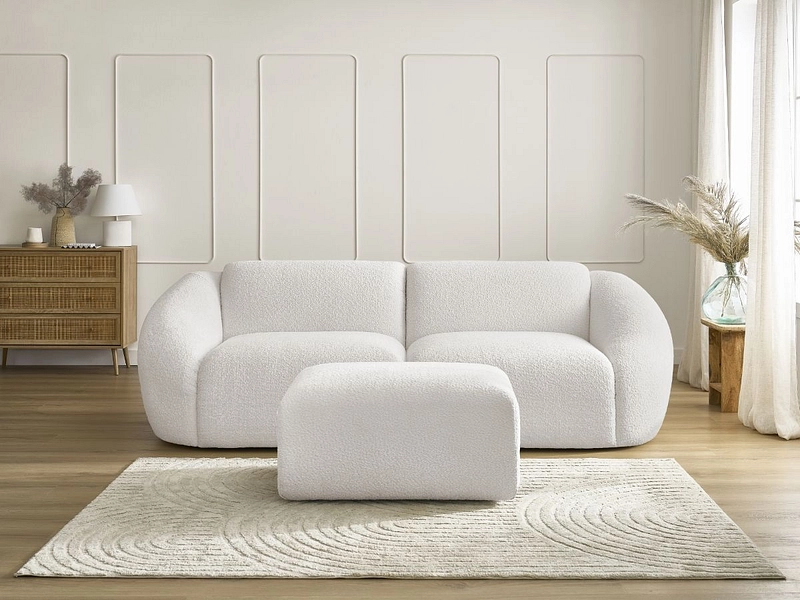 3er Sofa mit Hocker BOBOCHIC TINA