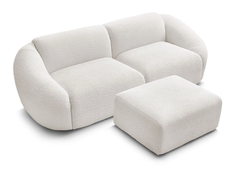 3er Sofa mit Hocker BOBOCHIC TINA