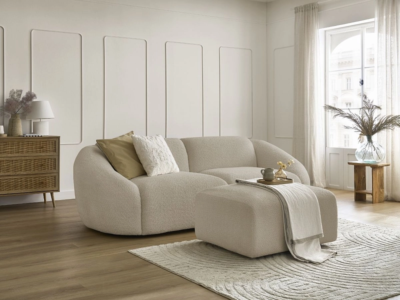 3er Sofa mit Hocker BOBOCHIC TINA