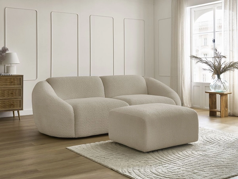 3er Sofa mit Hocker BOBOCHIC TINA