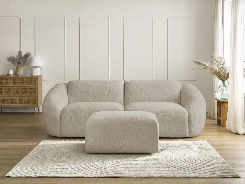 3er Sofa mit Hocker BOBOCHIC TINA