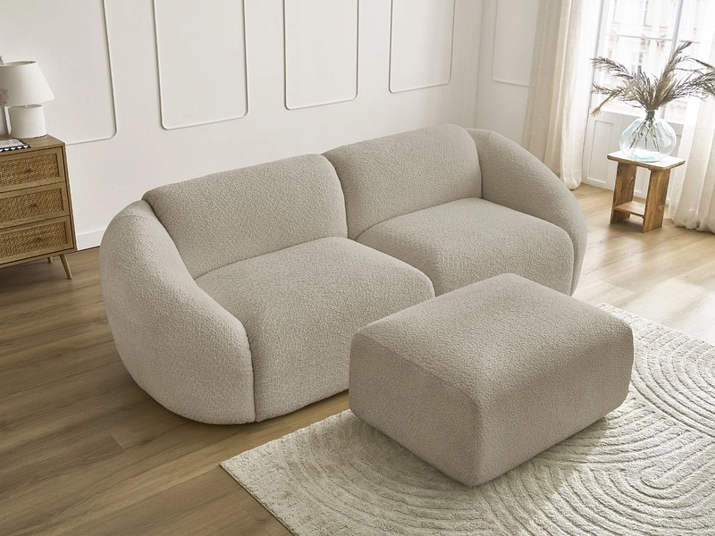 3er Sofa mit Hocker BOBOCHIC TINA