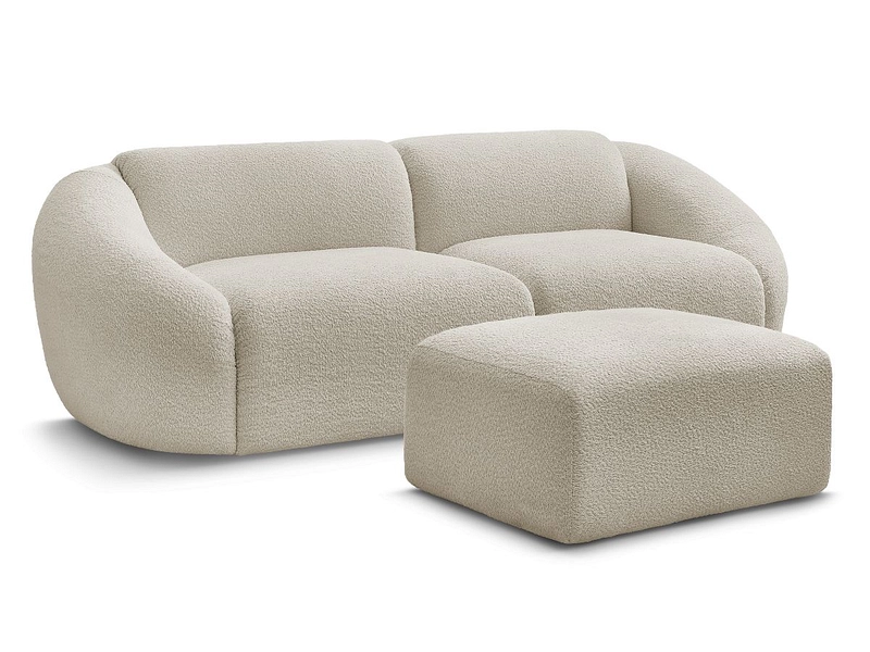 3er Sofa mit Hocker BOBOCHIC TINA