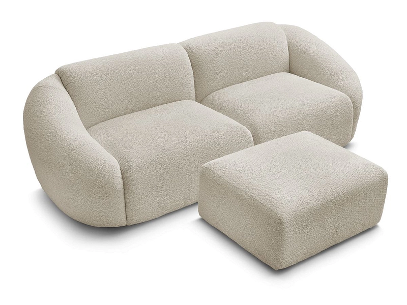 3er Sofa mit Hocker BOBOCHIC TINA
