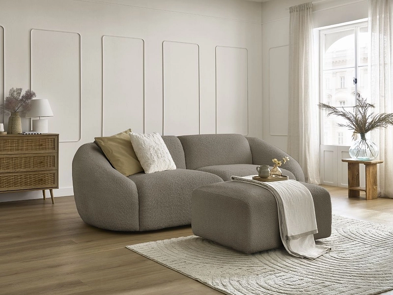 3er Sofa mit Hocker BOBOCHIC TINA