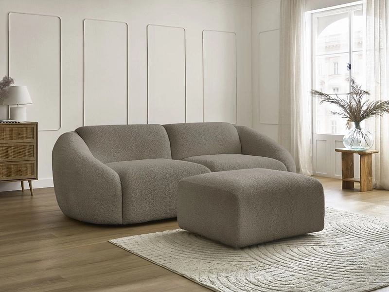 3er Sofa mit Hocker BOBOCHIC TINA