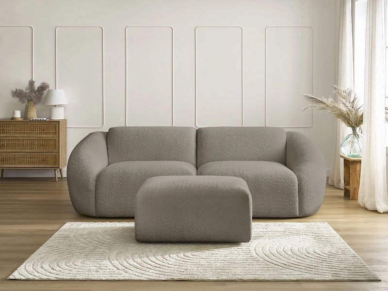 3er Sofa mit Hocker BOBOCHIC TINA