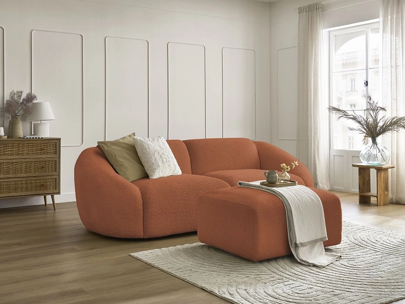 3er Sofa mit Hocker BOBOCHIC TINA