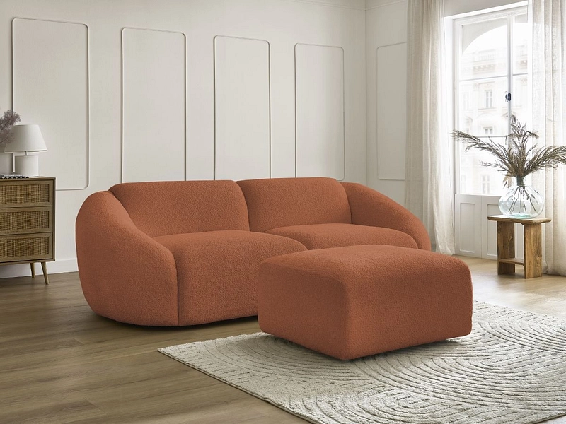 3er Sofa mit Hocker BOBOCHIC TINA