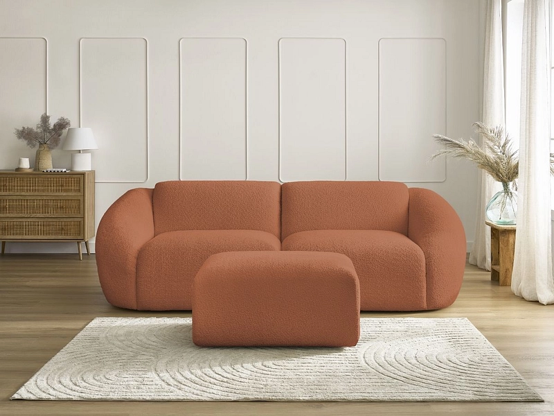 3er Sofa mit Hocker BOBOCHIC TINA