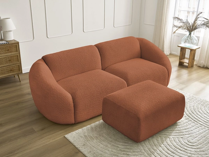 3er Sofa mit Hocker BOBOCHIC TINA