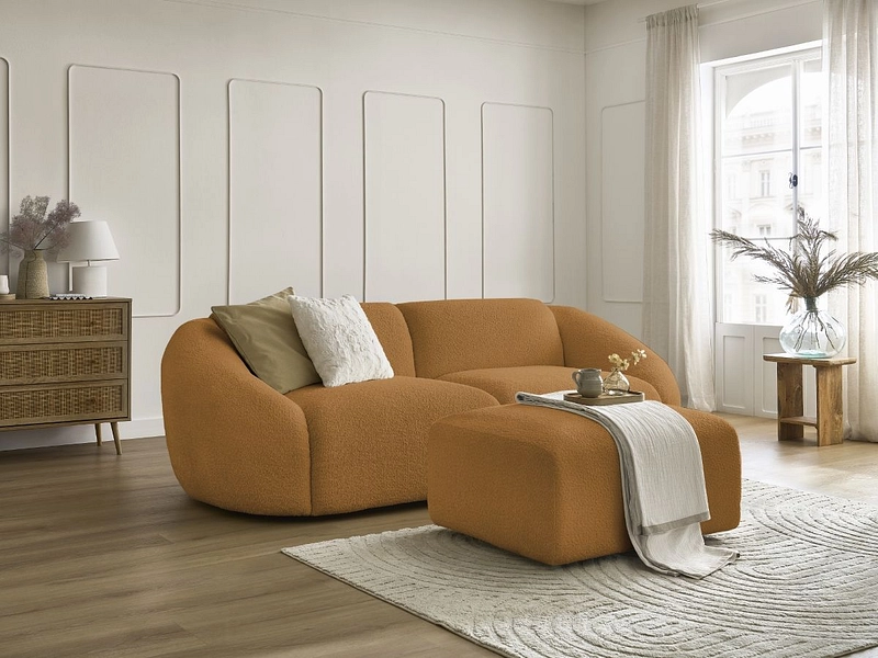 3er Sofa mit Hocker BOBOCHIC TINA