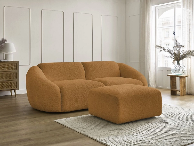 3er Sofa mit Hocker BOBOCHIC TINA