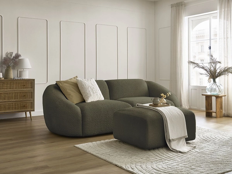 3er Sofa mit Hocker BOBOCHIC TINA