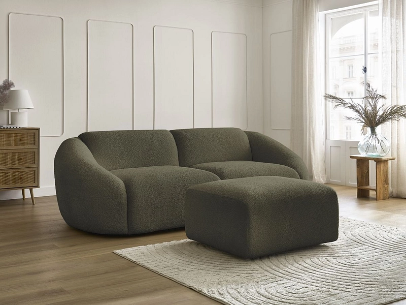 3er Sofa mit Hocker BOBOCHIC TINA