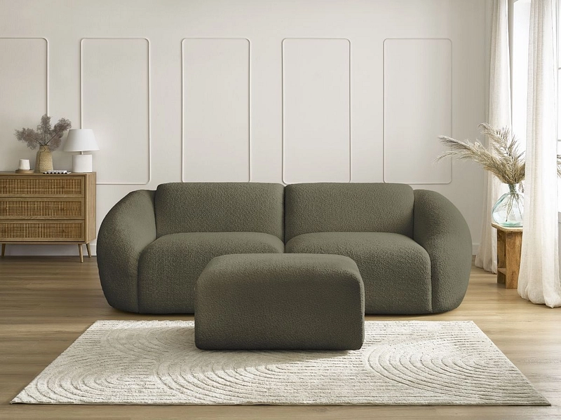 3er Sofa mit Hocker BOBOCHIC TINA