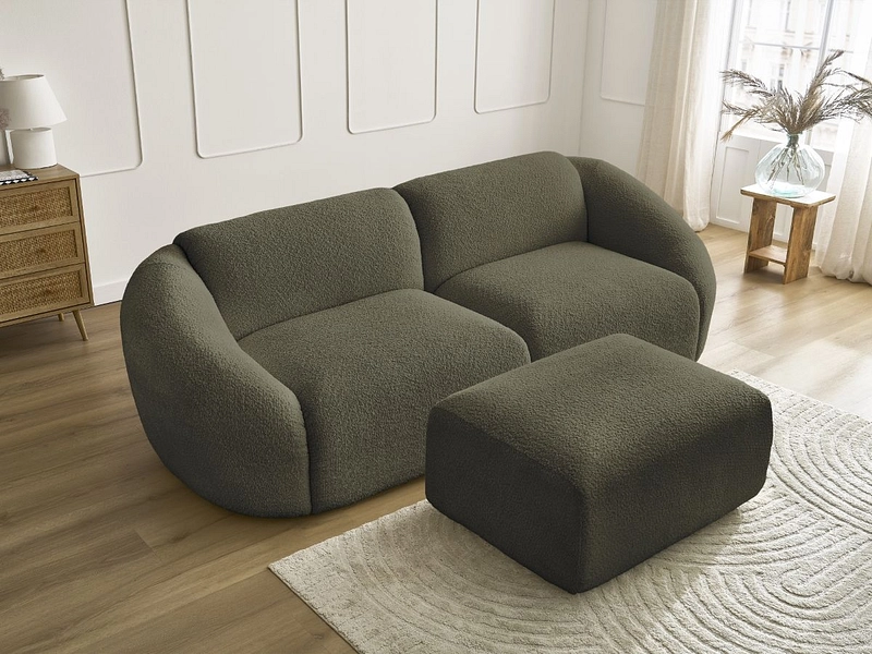 3er Sofa mit Hocker BOBOCHIC TINA