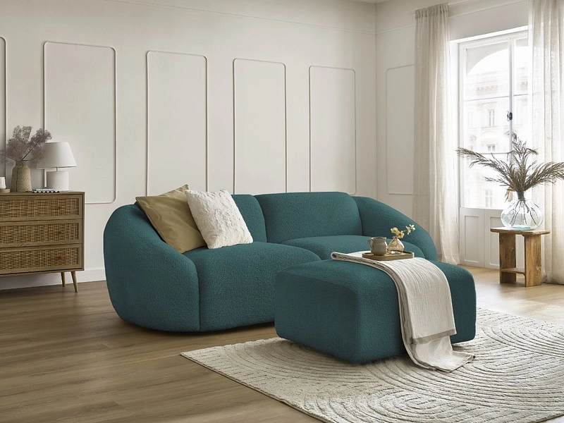 3er Sofa mit Hocker BOBOCHIC TINA